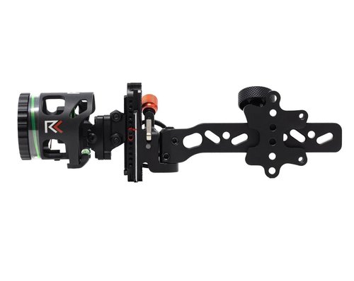 REDLINE Single Pin Right Handed Bow Sight, .019 Fiber Pin with 1st 2nd & 3rd Axis Adjustments, Mathews Bridge-Lock Compatible Dovetail, RL-2 DTM