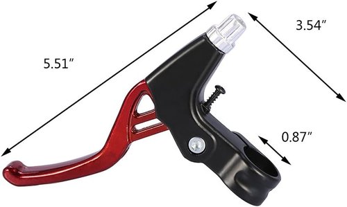 DISIWENE 1 Pair Bicycle Brake Lever, V-Brake Handlebar Aluminium Alloy Bike Brake Handle Universal 2.2cm for Most Bicycle, Road Bike, Mountain Bike (Black)