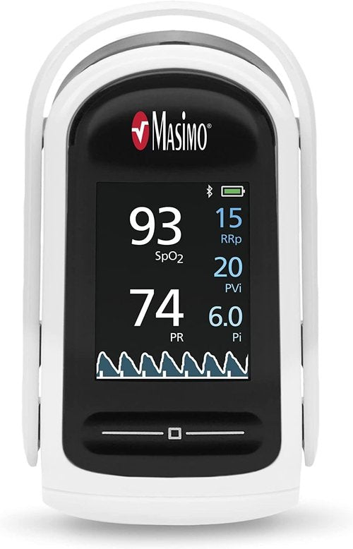 Masimo MightySat Bluetooth Pulse Oximeter - Monitor Blood Oxygen & Heart Rate, OLED Display