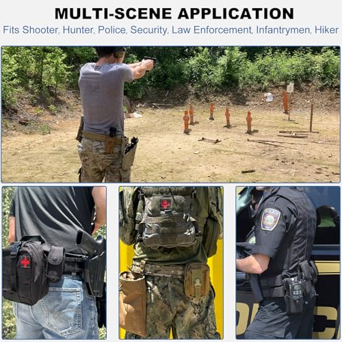 WarBull Tactical Molle Belt with Quick Release Buckle - Black, M (33-37" Waist)