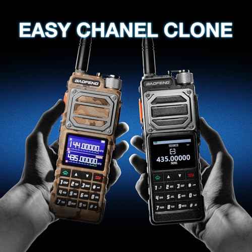 BAOFENG UV-25 PLUS 10W GPS Ham Radio Handheld, Long Range Two Way Radio AM FM NOAA Receiver with 5200mAh Battery USB-C Port, 2" Screen, 1000CH, Fall Detection Alert, Tactical Walkie Talkie for Outdoor