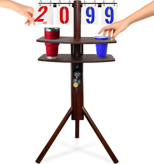 SWOOC Games – Cornhole Score Keeper & Other Yard Games – Weather Resistant – Cornhole Scoreboard with Drink Holder & Bottle Opener & Magnetic Cap Catch – Cornhole Accessories – Corn Hole Score Boards