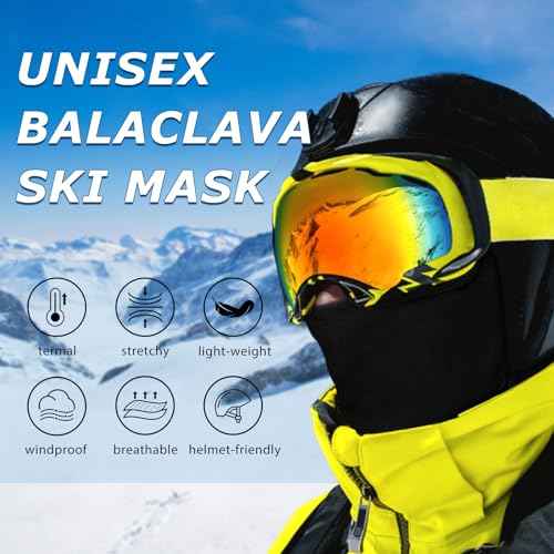 Fleece Balaclava Ski Mask for Men&Women,Warm/Windproof/Lightweight Winter Face Mask for Skiing/Snowboarding/Cycling
