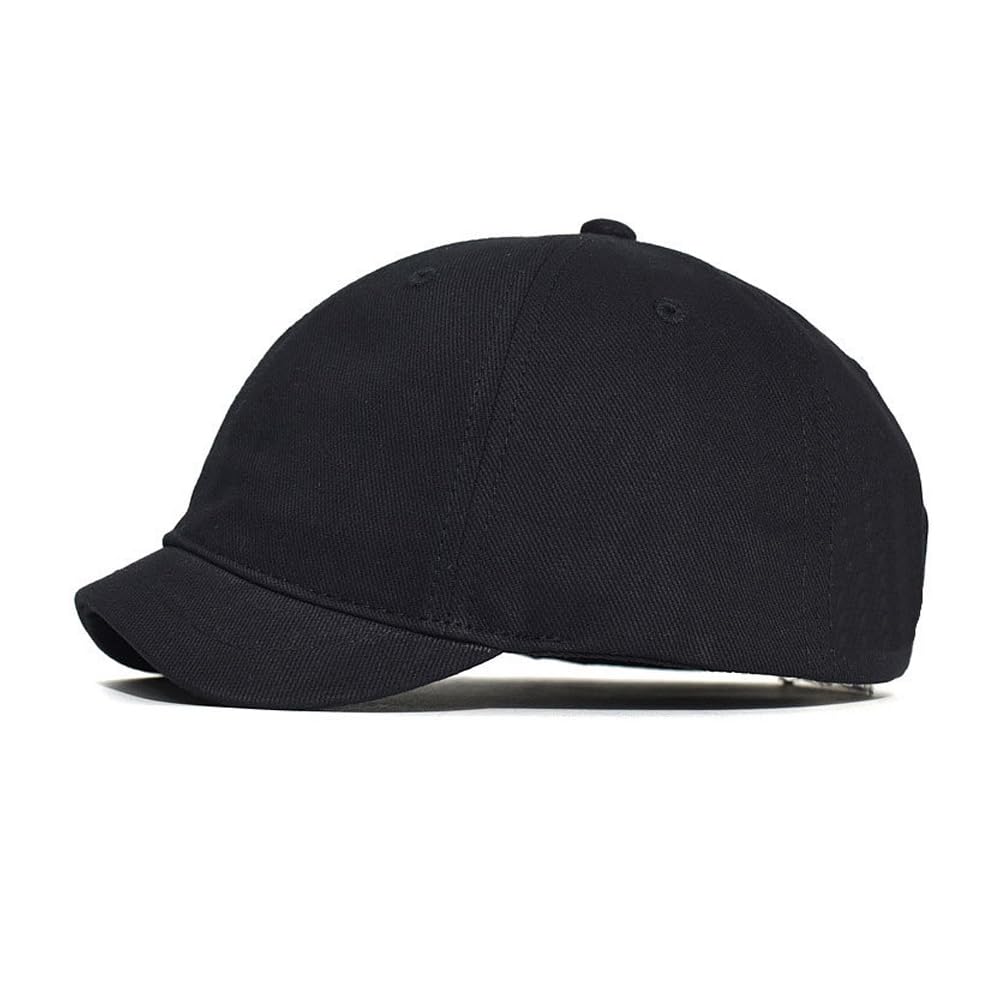 Agturber Men's Short Brim Baseball Cap Quick Dry Lightweight Breathable Adjustable Unstructured Dad Hat Black