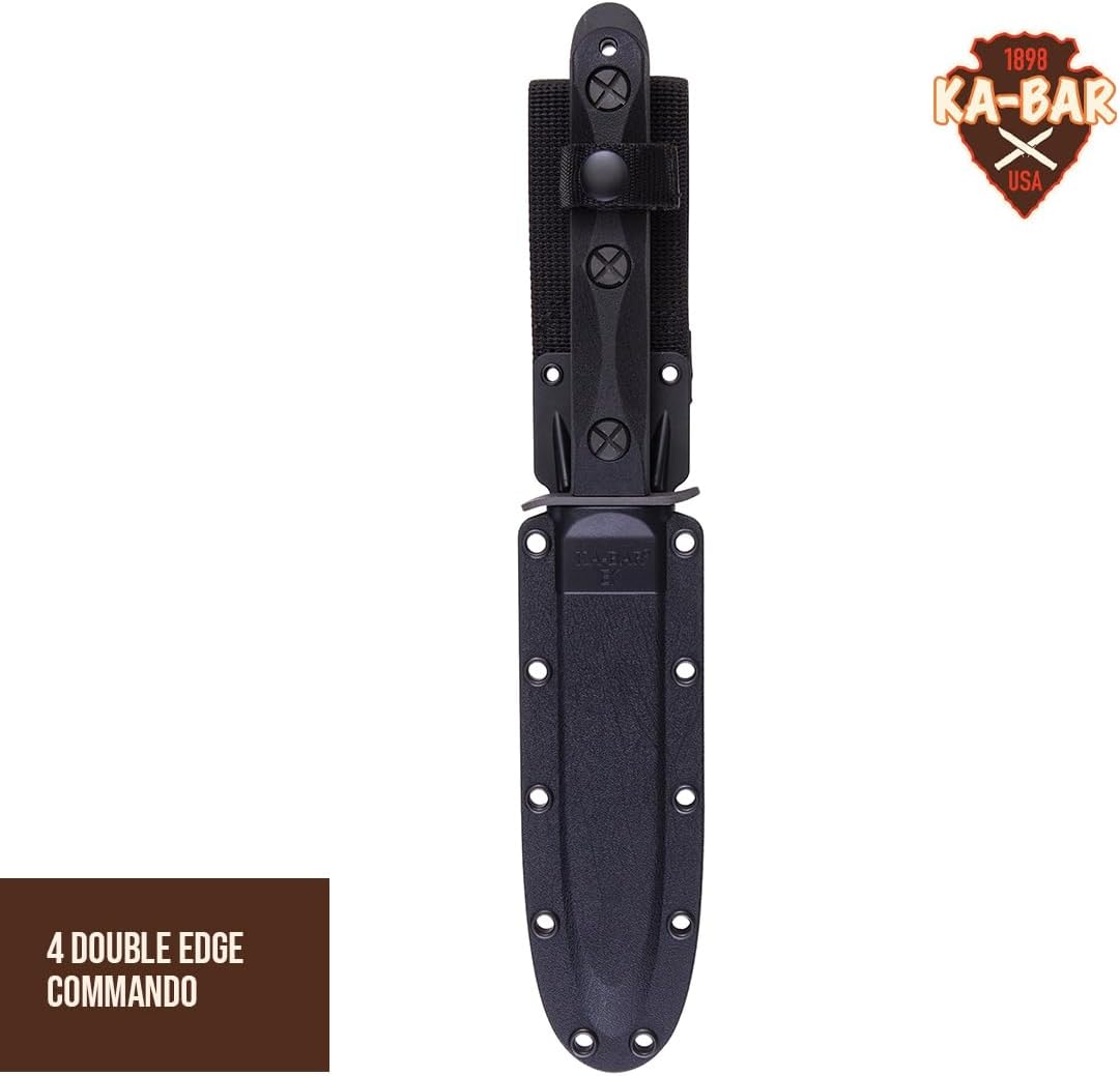 KA-BAR EK44, Ek EK44 4 with Sheath , Black 12.625 inch