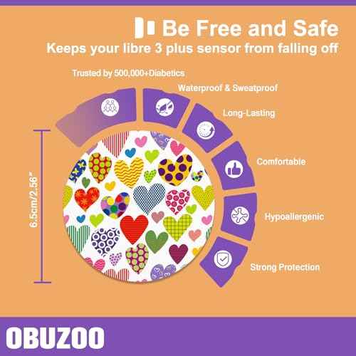 Libre 3 Sensor Covers Waterproof,10 Pack Breathable & Flexible Stickers for Libre 3 Sensor & Plus, Hypoallergenic & Latex Free Patches for Libre 3 Plus Sensor,Long Stay Protection