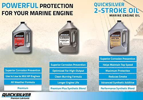 Quicksilver Premium 2-Stroke Engine Oil Gallon - Marine & Small Engines
