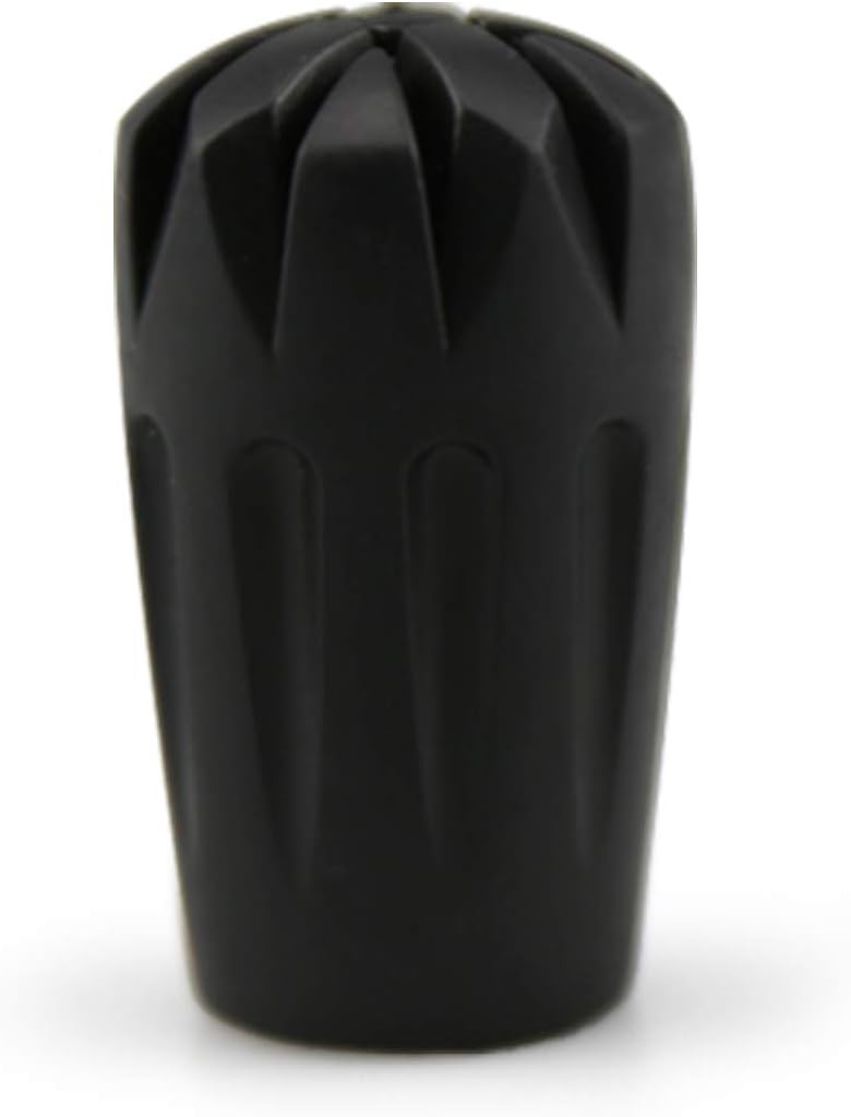 Jakuva Black Rubber Diamonds Trekking Pole Replacement Tip Protectors - Fits Most Standard Hiking Poles - Shock Absorbing, Adds Grip and Stability