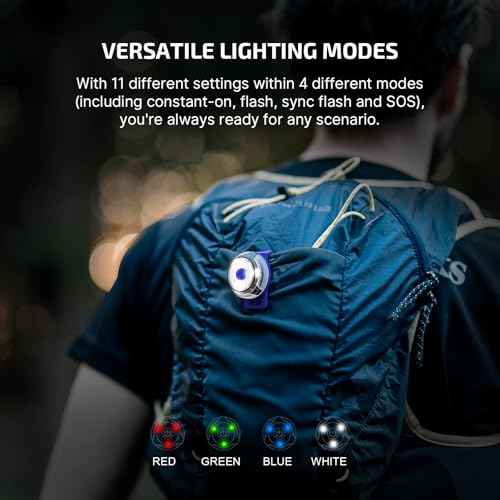 OLIGHT Gober 2 Safety Light, High Visibility Beacon LED with 6 Color Settings and 4 Lighting Modes, USB-C Rechargeable Flashing Warning with Clip for Running, Cycling, Camping, Dog Walking(Blue)