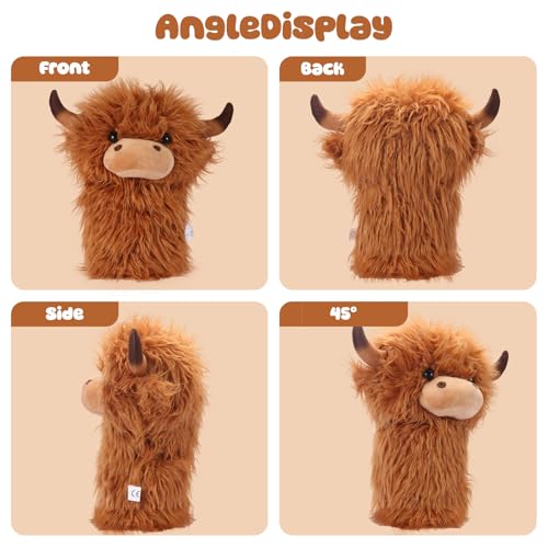 Highland Cow Driver Headcover - Funny Animal Golf Club Protector, Golf Gift for Men Women