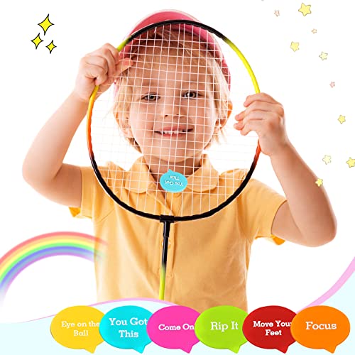 24 Pcs Tennis Vibration Dampeners with Colorful Speech Bubble Design - Compatible with Rackets