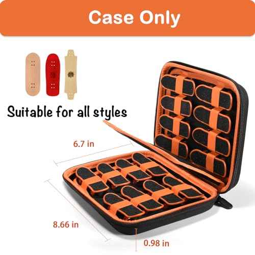 Fingerboard Case for Teck Deck Ultra DLX Finger Skateboards, Storage Case Compatible with 16pcs Mini Skateboards