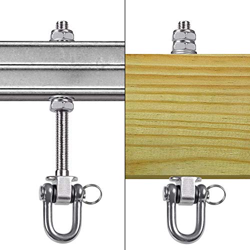 Heavy Duty Porch Swing Hanger Set - 9 Inch Stainless Steel 2 Pack - Safe Outdoor Support