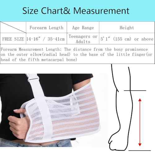 Arm Sling for Broken Arm Torn Rotator Cuff Shoulder Elbow Wrist Injury Mesh Adults Support Brace for Men and Women (White)