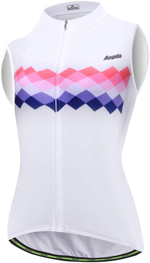 Aogda Sleeveless Cycling Jerseys Women Bike Tops Team Biking Shirts Bicycle Vests Clothing