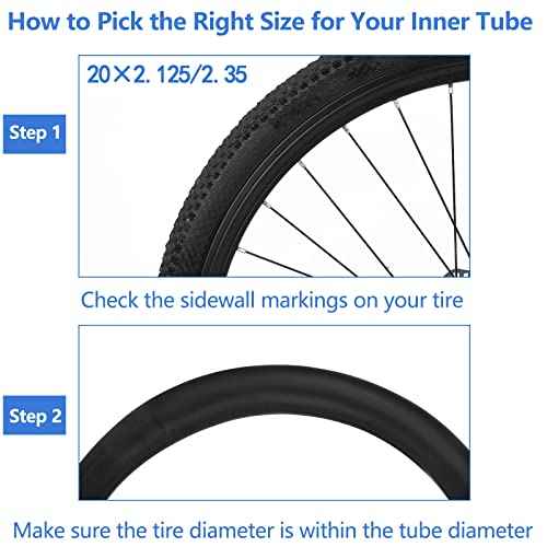 Bike Tube 16 x 2.125/2.35,Compatible with 24 Inch 2.10-2.40 Schrader Valve 35MM Bicycle Inner Tube Pack of 2