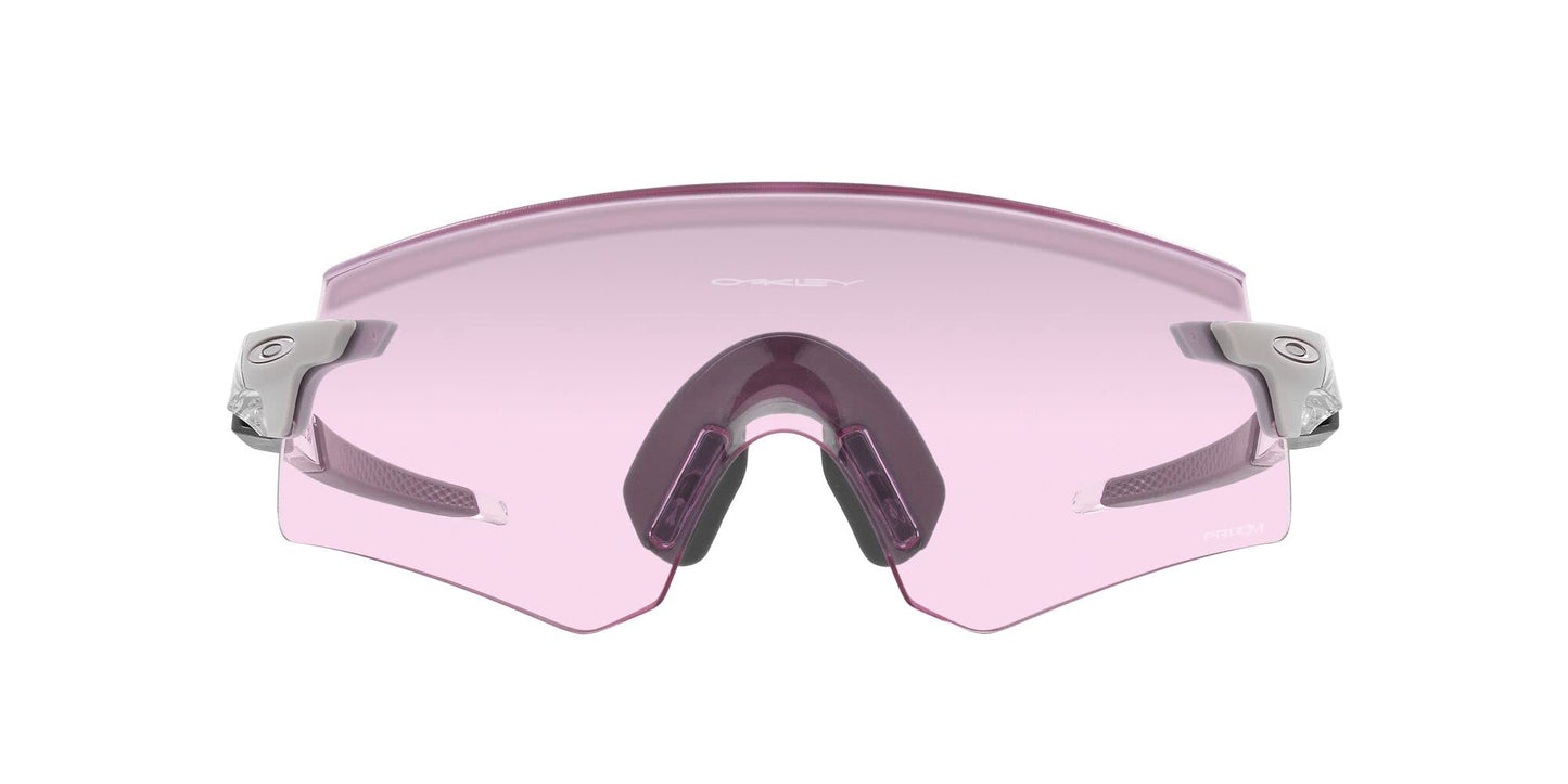 Oakley Men's OO9472F Encoder Low Bridge Fit Rectangular Sunglasses, Clear/Prizm Lowlight, 39 mm
