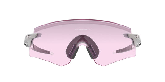 Oakley Men's OO9472F Encoder Low Bridge Fit Rectangular Sunglasses, Clear/Prizm Lowlight, 39 mm