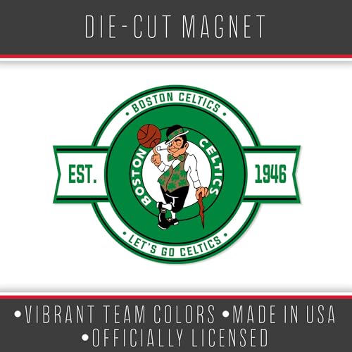 NBA Boston Celtics Badge Magnet - Car, Fridge, Home Decor - Green & White - Variation of THIS listing