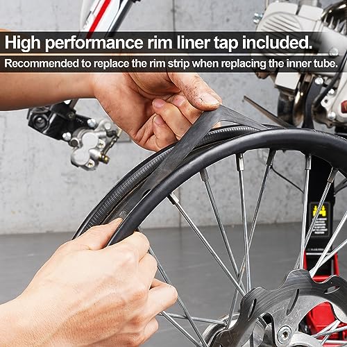 2.25/2.50-19 Dirt Bike Inner Tube - Heavy Duty Puncture Resistant with Rim Strip - 1 Pack