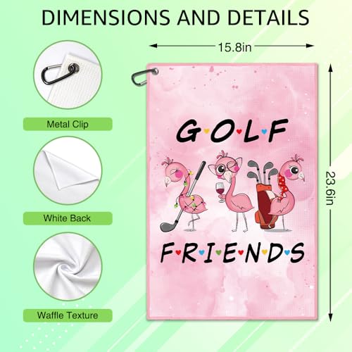 Pink Golf Towel for Men Women - Funny Printed Pink Golf Friend Gift - Variation Pink7