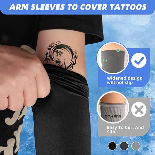 UV Sun Protection Arm Sleeves Set with 4 Colors - UPF 50+ Cooling Compression for Men Women Teens