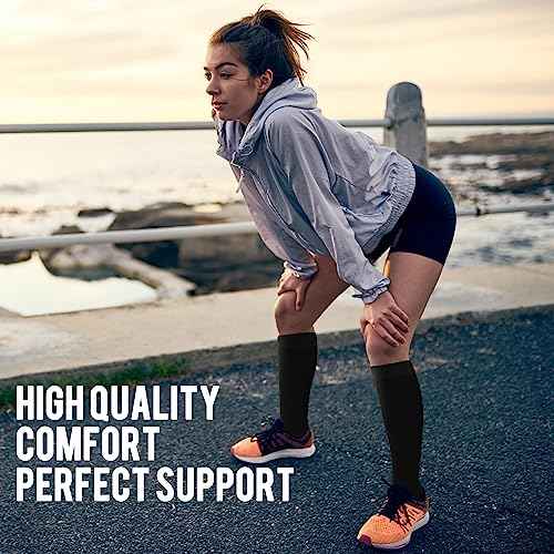 ACTINPUT Copper Compression Socks Men Women Circulation 4 Pairs-Best Support for Nurses,Running,Cycling