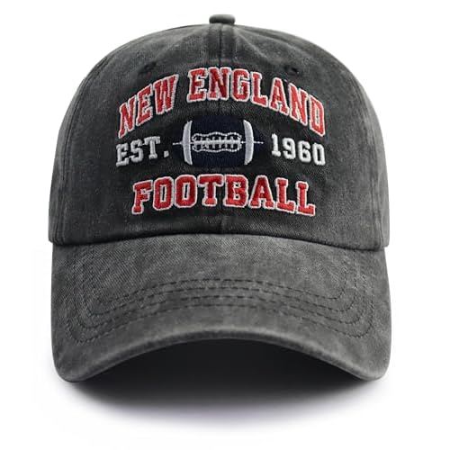 Football Embroidered Baseball Hat, Adjustable Unisex Cotton Football Baseball Cap