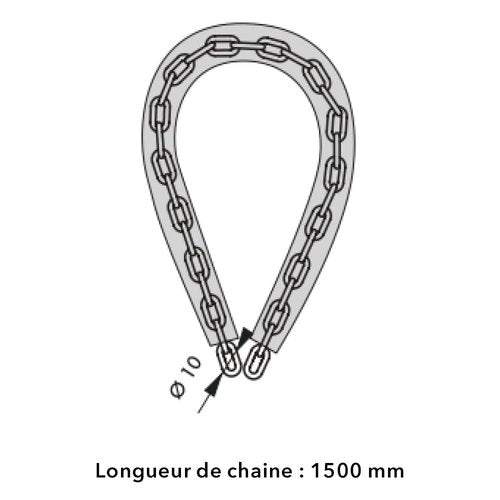 THIRARD Heavy-Duty Chain Lock – 3.94ft Hardened Steel, 10mm Cut-Resistant Links, PVC Weatherproof Coating – Ultimate Anti-Theft Protection for Bikes, Motorcycles, Gates & Fences, High-Security Design
