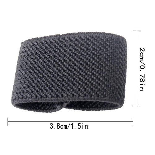 PuddingStation 1" Elastic Webbing Belt Tactical Equipment Belt Keeper Accessories (10 Pack) (Black)