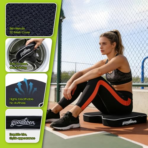 2 Pack Stadium Cushion with Dual-Layer Foam Support - Portable Waterproof Bleacher Pad