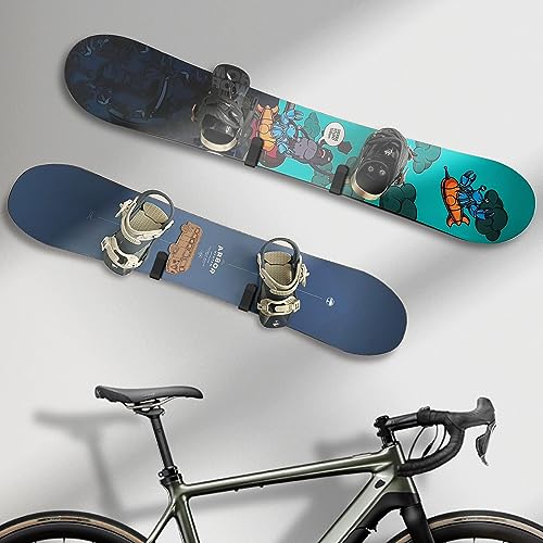 Black 6 Pack Snowboard Wall Mount Clips for Storage & Display