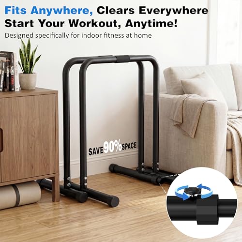 Adjustable Dip Bar Station for Strength Training - Heavy-Duty Multi-Function Fitness Equipment