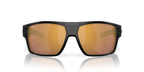 Costa Del Mar Diego Sunglasses, Matte Black/Gold Mirrored 580G, 62 mm