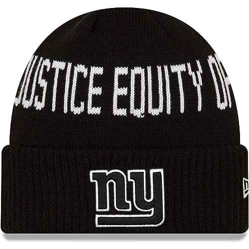 New Era Men's Black Miami Dolphins Team Social Justice Cuffed Knit Hat