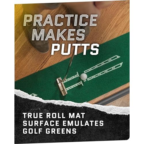 SKLZ Putting Green: Perfect Your Golf Skills with Realistic Home Practice - Improve Your Putting Stroke, Lower Your Scores, and Enjoy Convenient, Training Anytime, Anywhere!