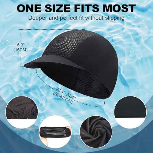 Cycling Cap for Men Women, Cooling Bike Hat with Sun Visor Summer Skull Cap Helmet Liner Bike Cap