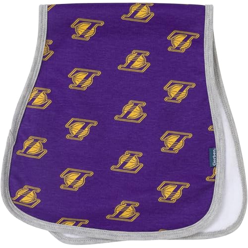NBA Baby Bib and Burp Cloth Set - Los Angeles Lakers / One Size