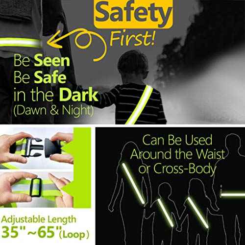 Reflective Sash for Walking at Night - Replaces Reflective Vest Safety Vests Reflective Running Vest - Reflective Running Gear Reflective Belt Night Walking Running Reflective Gear for Walking Biking