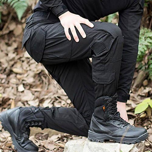 H World Shopping Airsoft Paintball Pants Combat Men Pants with Knee Pads Black