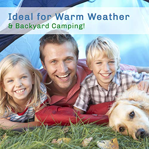 Neon Green & Black Lightweight Sleeping Bag with Carrying Case for Camping & Sleepovers