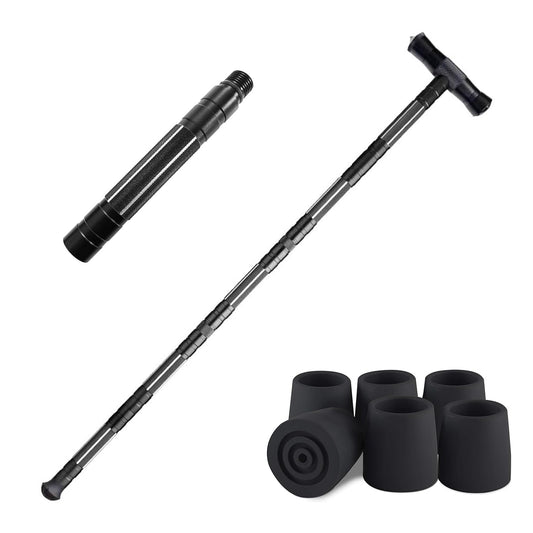 aiGear Premium Walking Hiking Stick and CNC Machined Ext Section and Anti Skid Rubber Tips