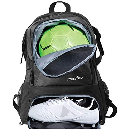 Athletico National Soccer Bag - Backpack for Soccer, Basketball & Football Includes Separate Cleat and Ball Holder