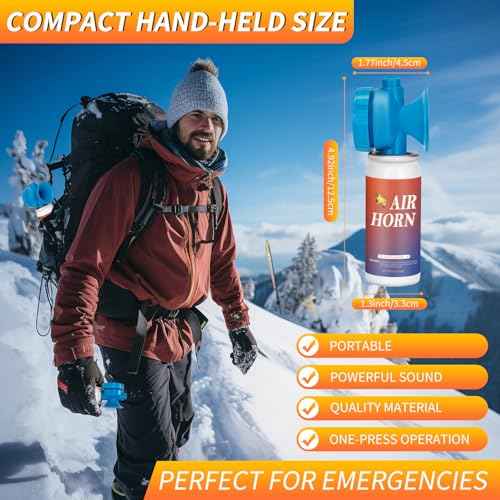 Air Horns for Safety Loud Marine, Air Horns Can 1.4oz Mini Small Handheld for Boat Sporting Events Emergency Use Camping Hiking Outdoor