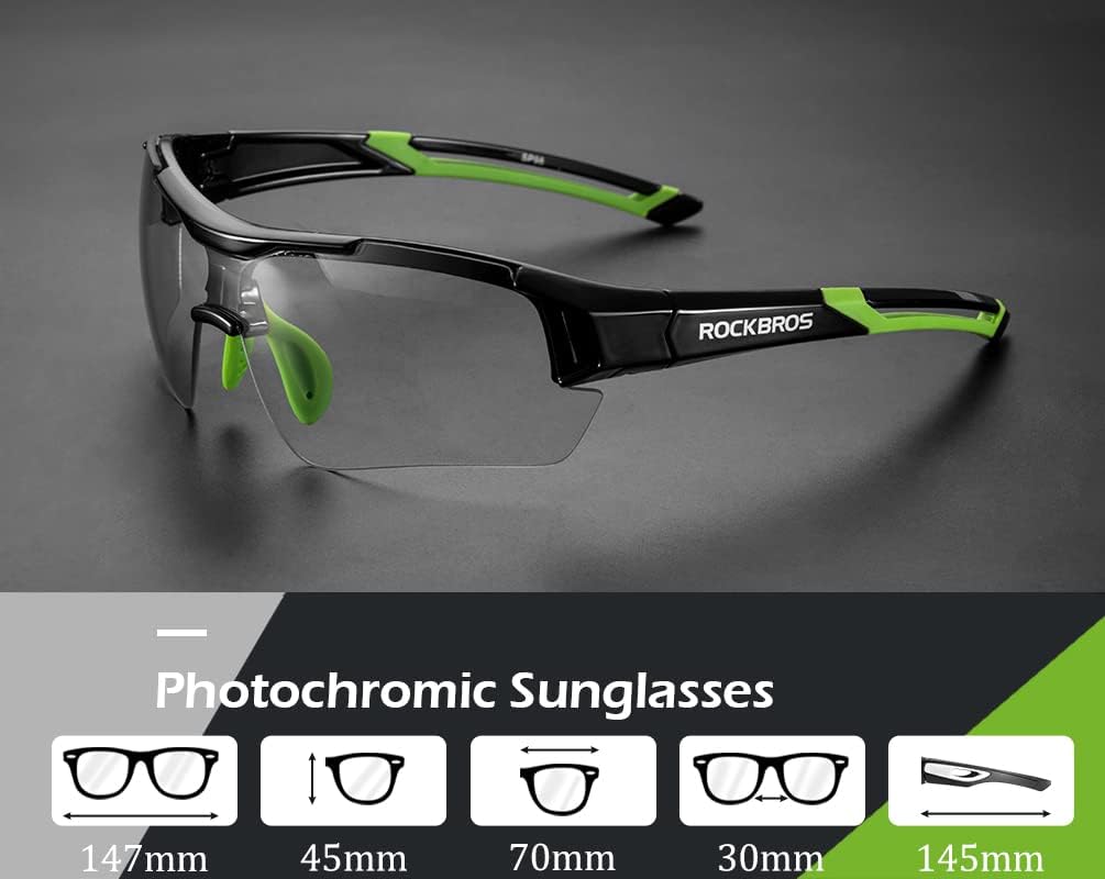 ROCKBROS Photochromic Sunglasses for Men Women Safety Cycling Glasses UV Protection Outdoor Sport Sunglasses