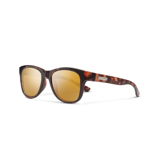 Suncloud Leeway Polarized Sunglasses – 100% UV Protection – Comfortable Fit, Trendy Design – for Men & Women – Tortoise + Polarized Sienna Mirror Lenses