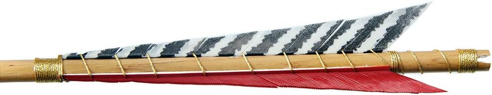Archery Wooden English Longbow Arrows Practice Targeting Arrow 5.8" Turkey Feathers Fletching with Bullet Points for Recurve & Traditional Bow