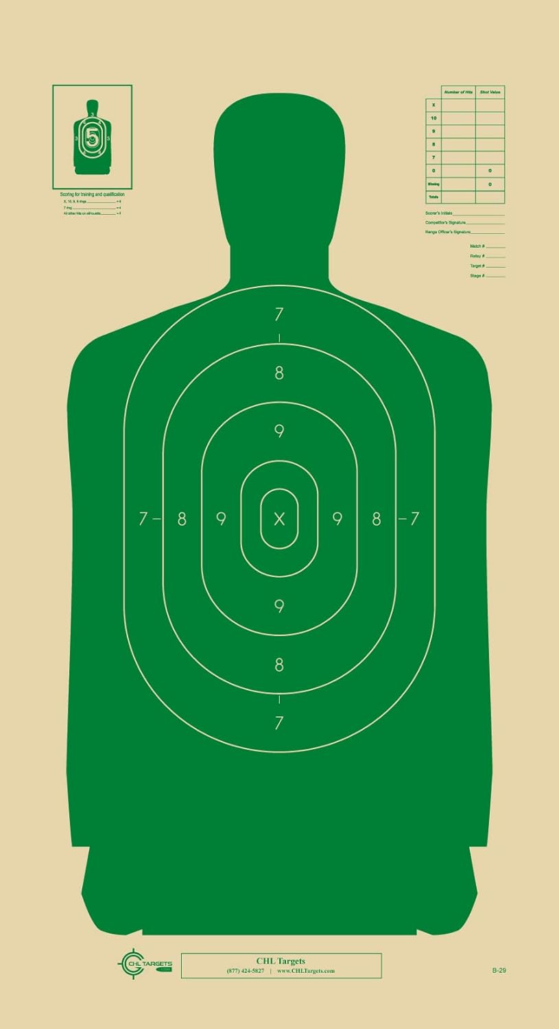 Silhouette Indoor & Outdoor Paper Targets - Pack for Range Shooting