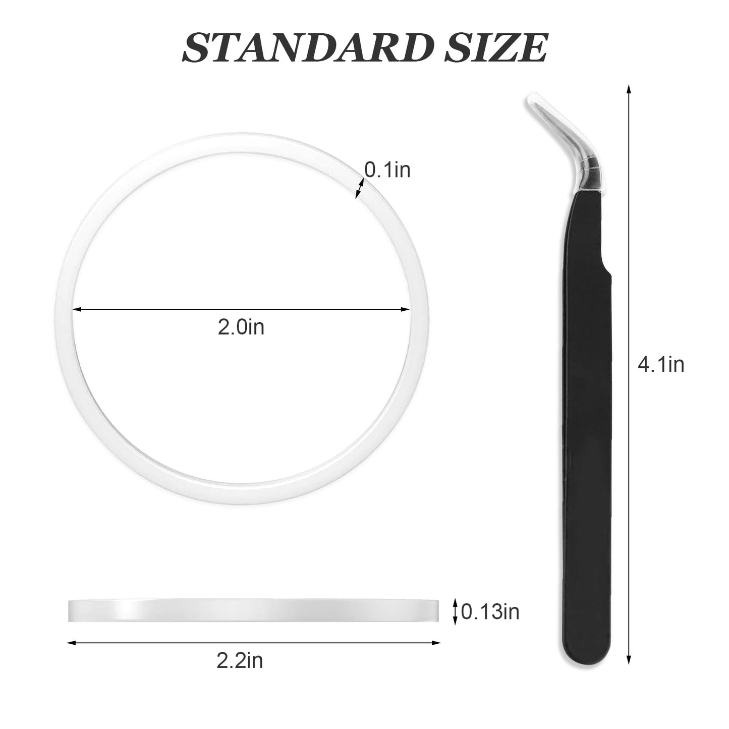 6Pcs Replacement Gasket for Hydro Flask Wide Mouth Flip Lid Cap, 2 inch Silicone O Ring Rubber Seal Stoppers for Hydroflask with Tweezers