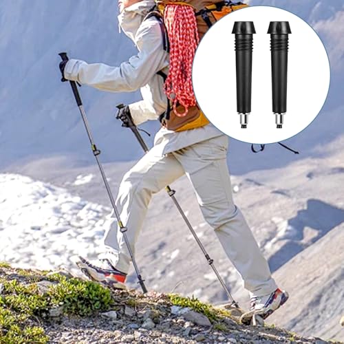 5 Pack Trekking Pole Carbide Tips Universal Hiking Rod End Tip Replacement Walking Sticks Tip Protectors Carbide Poles Tips for Outdoor Climbing Snow Mud
